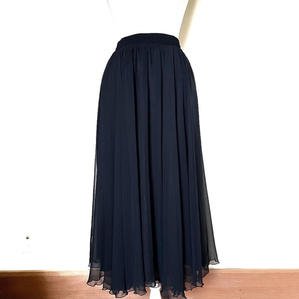 Ann Hobbs for Cattiva Vintage Black Maxi Skirt 10